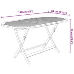 vidaXL Mobilier à dîner pliable de jardin 9 Pièces Bois d'acacia solide