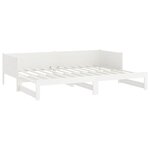 vidaXL Lit coulissant Blanc Bois de pin solide 2x(80x200) cm