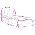 vidaXL Lit avec matelas marron 90x200 cm similicuir