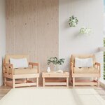 vidaXL Chaises de jardin avec coussins lot de 2 bois de pin massif