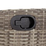 vidaXL Ensemble à manger de jardin 5 Pièces coussins gris résine tressée