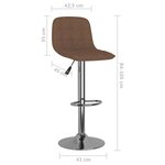 vidaXL Tabourets de bar lot de 2 marron tissu