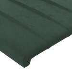 vidaXL Cadre de lit avec tête de lit Vert foncé 200x200 cm Velours