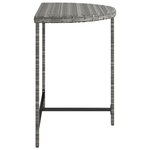 vidaXL Table de jardin Gris 80x50x75 cm Résine tressée