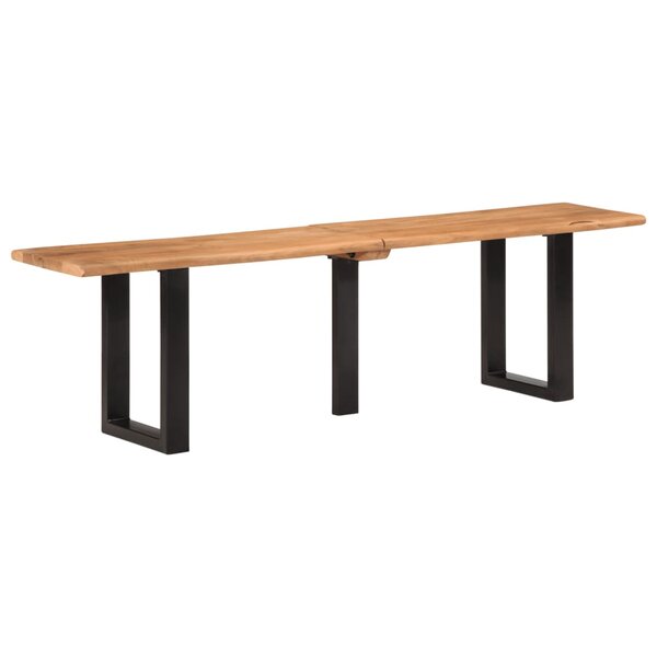 vidaXL Banc 160 cm bois d'acacia massif et acier