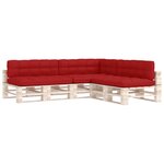 vidaXL Coussins de canapé palette 7 Pièces Rouge