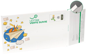 Prêt-à-Poster - Lettre verte suivie - 250g - Pochette XS - Petit Prince