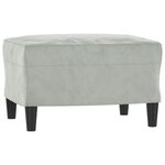 vidaXL Ensemble de canapés 3 Pièces gris clair velours