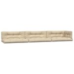 vidaXL Coussins de palette lot de 7 beige tissu