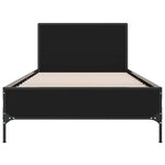 vidaXL Cadre de lit sans matelas noir 90x200 cm