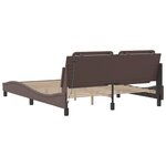 vidaXL Cadre de lit avec lumières LED marron 160x200 cm similicuir
