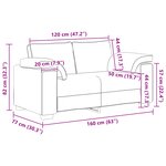 Canapé 2 pièces vidaXL avec coussins en tissu gris clair