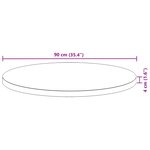 vidaXL Dessus de table rond Ø90x4 cm bois massif d'acacia