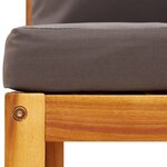 vidaXL Salon de jardin avec coussins 7 Pièces bois massif d'acacia