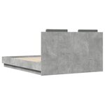 vidaXL Cadre de lit avec tête de lit gris béton 135x190 cm