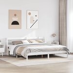 vidaXL Cadre de lit sans matelas blanc 200x200 cm bois massif de pin