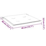 vidaXL Coussins de chaise de jardin lot de 4 gris 40x40x4 cm