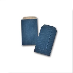 Boîte de 250 pochettes cadeau kraft bleues 70x120 60 g/m² GPV