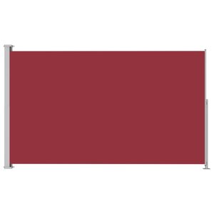 Vidaxl auvent latéral rétractable de patio 220x300 cm rouge