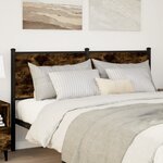 vidaXL Tête de lit chêne fumé 150 cm bois d'ingénierie et acier