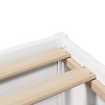 vidaXL Cadre de lit et tête de lit blanc 140x190 cm bois de pin massif