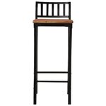 vidaXL Chaises de bar lot de 2 bois d'acacia massif