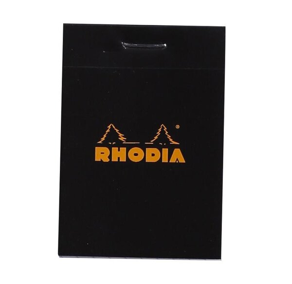 Bloc BLACK N°10 5,2x7,5cm 80F agrafées 80g Q.5x5 RHODIA