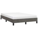 vidaXL Cadre de lit gris foncé 120x190 cm velours