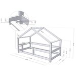 Lit cabane enfant LUCKY 70 x 160 blanc