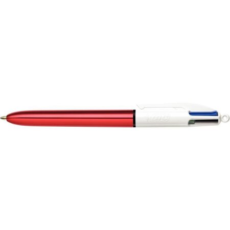 BIC Stylo 4 couleurs Shine corps métallique Rouge