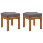 vidaXL Ensemble à manger de jardin 3 Pièces et coussins Acacia solide