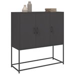 vidaXL Buffet haut noir 100 5x39x107 cm acier