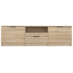 vidaXL Meuble TV Chêne sonoma 140x35x40 cm Bois d'ingénierie