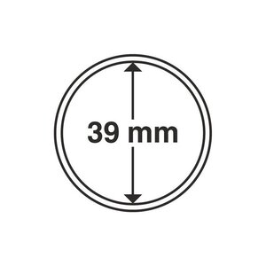 Capsules rondes 39mm pour monnaies de collection. Paquet - 10 capsules