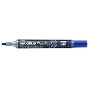 Marqueur pour tableau blanc maxiflo flex-feel  bleu x 12 pentel