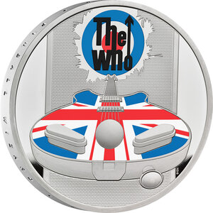 Pièce de monnaie en Argent 2 Pounds g 31.21 Millésime 2021 Music Legends WHO