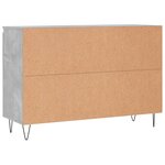 vidaXL Buffet gris béton 104x35x70 cm bois d'ingénierie