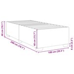 vidaXL Cadre de lit Taupe 100x200 cm Tissu