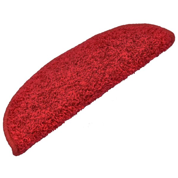 vidaXL Tapis d'escalier 15 Pièces rouge 65x21x4 cm