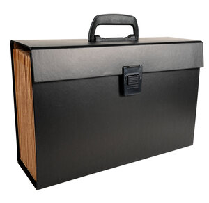 Trieur valisette + poignée 20comp. noir EXACOMPTA