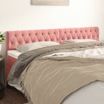 vidaXL Têtes de lit 2 Pièces Rose 90x7x78/88 cm Velours