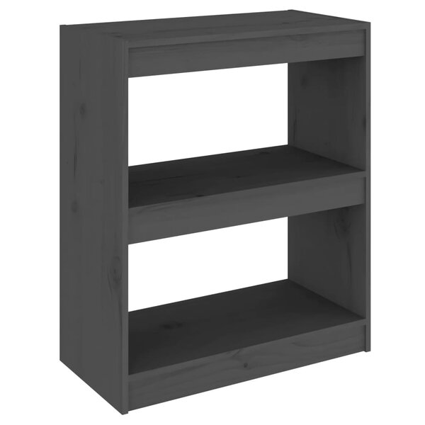 vidaXL Bibliothèque/Séparateur de pièce Gris 60x30x71 5 cm Pin massif