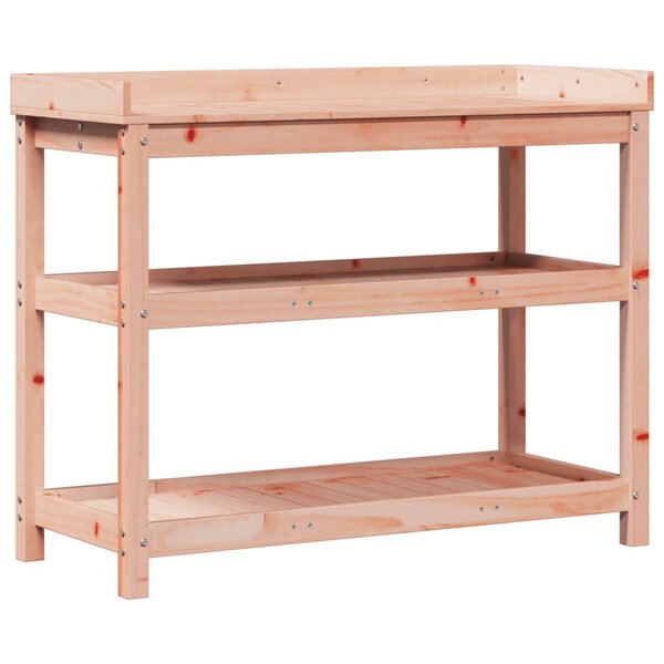 vidaXL Table de rempotage avec étagères bois massif de douglas