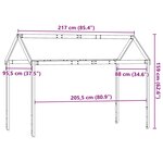vidaXL Toit de lit pour enfants 217x95 5x159 cm bois de pin massif