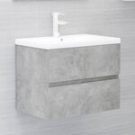 vidaXL Armoire d'évier Gris béton 60x38 5x45 cm Aggloméré