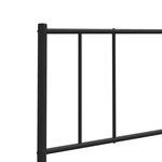 vidaXL Tête de lit métal noir 140 cm