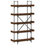 vidaXL Bibliothèque 5 niveaux chêne marron 100x33x180 5 cm