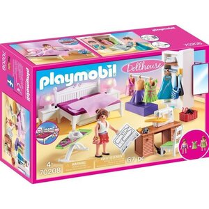 Playmobil 70208 - dollhouse la maison traditionnelle - chambre avec espace couture