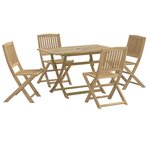 vidaXL Ensemble à manger de jardin 5 Pièces Bois d'acacia solide