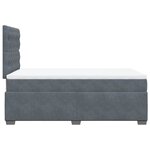 vidaXL Sommier à lattes de lit et matelas gris foncé 120x190cm velours